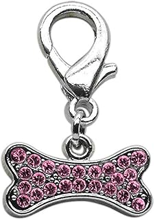 Mirage Pet Products Lobster Claw Bone Charm for Pets, Pink