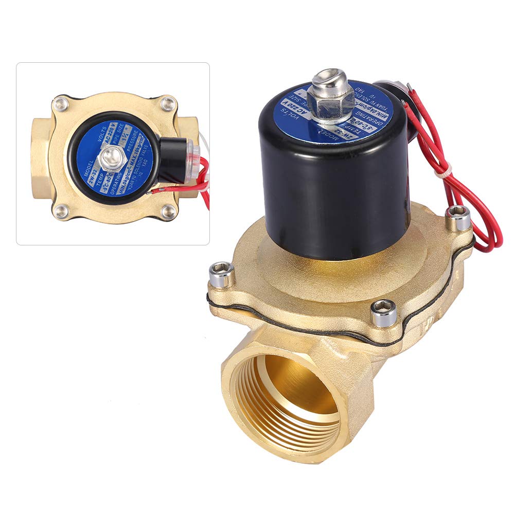 Zawór Elektromagnetyczny DN32, Mosiężny, AC 220V, NC, IP65