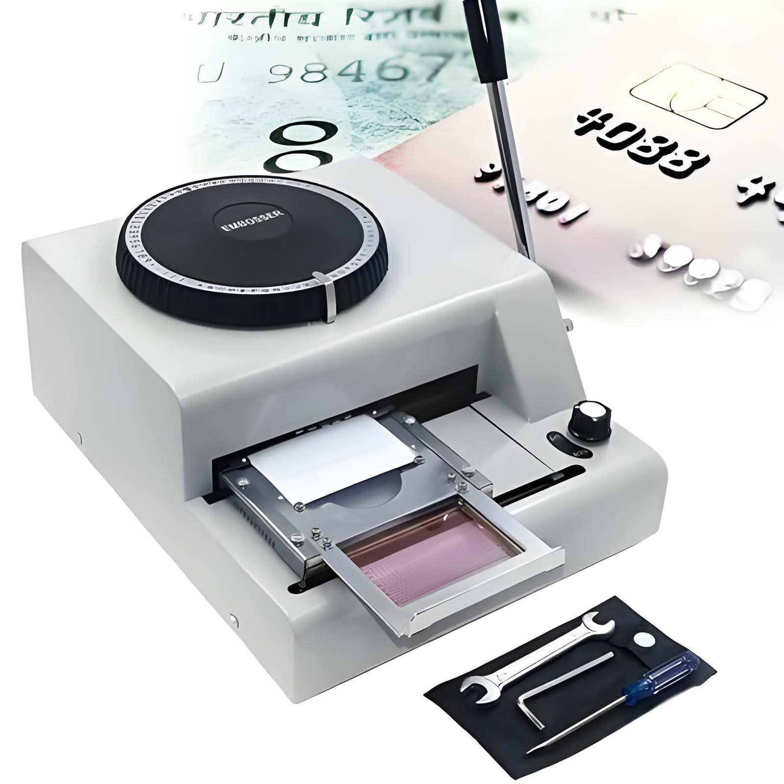 GUTYGIO Manual Embosser Machine for PVC Cards, Card Embosser, Credit & ID, 72 Character Capacity, Durable Convex Embossing Tool for Professional & Personal Use