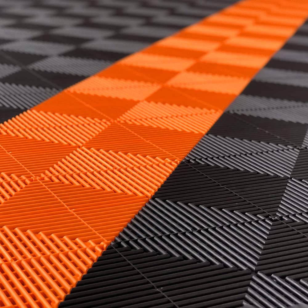 SOGI PAV-03-AR PP Fliesen für Werkstatt, Garage - 1 qm - 10 qm - 50 qm - 100 qm - Farbe Orange (50 qm = 312 Fliesen)