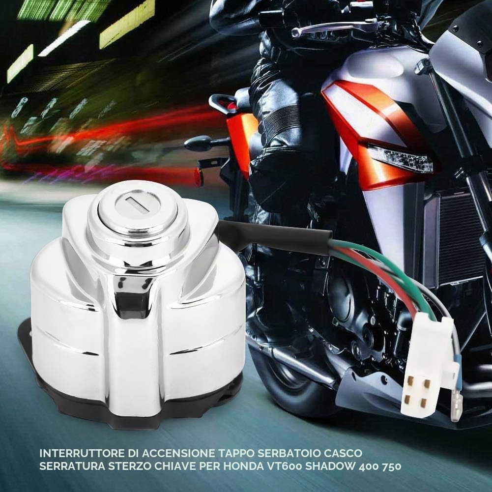 Interruttore di Accensione Gas Casco Bloccasterzo Chiave per VT600 Shadow 400 750 Serrature e Accessori