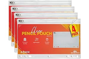1InTheOffice Clear Pencil Pouch: The Ultimate School Supply for Organization and Style