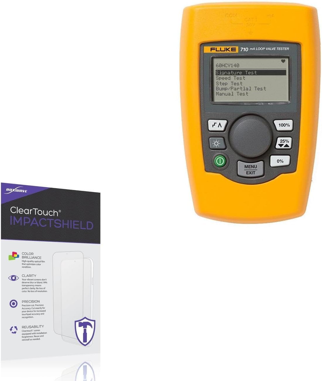 BoxWave Screen Protector Compatible with Fluke 710 mA - ClearTouch ImpactShield (2-Pack), Impenetrable Screen Protector Flexible Film