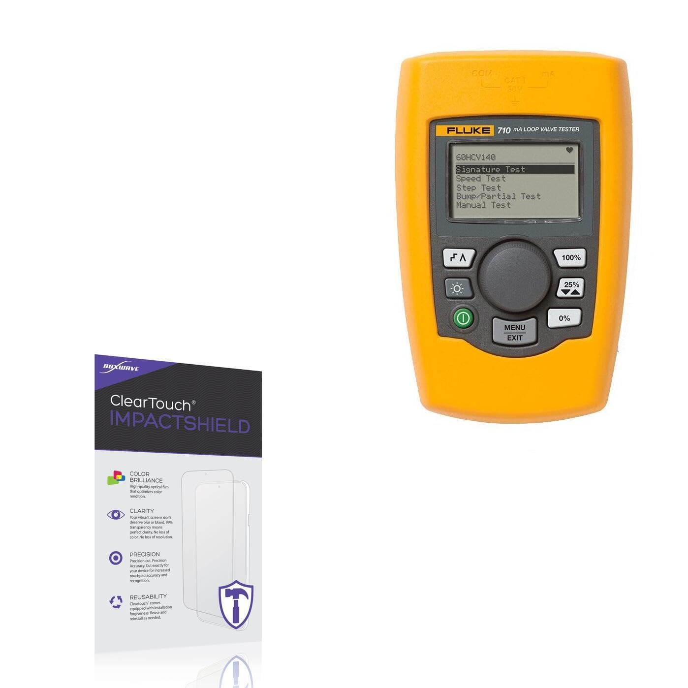 BoxWave Screen Protector Compatible With Fluke 710 mA - ClearTouch ImpactShield (2-Pack), Impenetrable Screen Protector Flexible Film