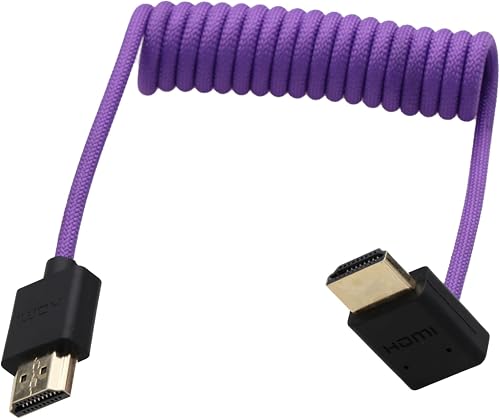 HangTon Cable HDMI 8K60 4K para monitor de cámara ATOMOS Ninja V a Sony FX3 FX9 A9 A1 A7RV A7IV A7SIII, Lumix G9M2 GH5S GH6 S1, Nikon Z8, Canon C70 R5 Mark II, trenzado en espiral