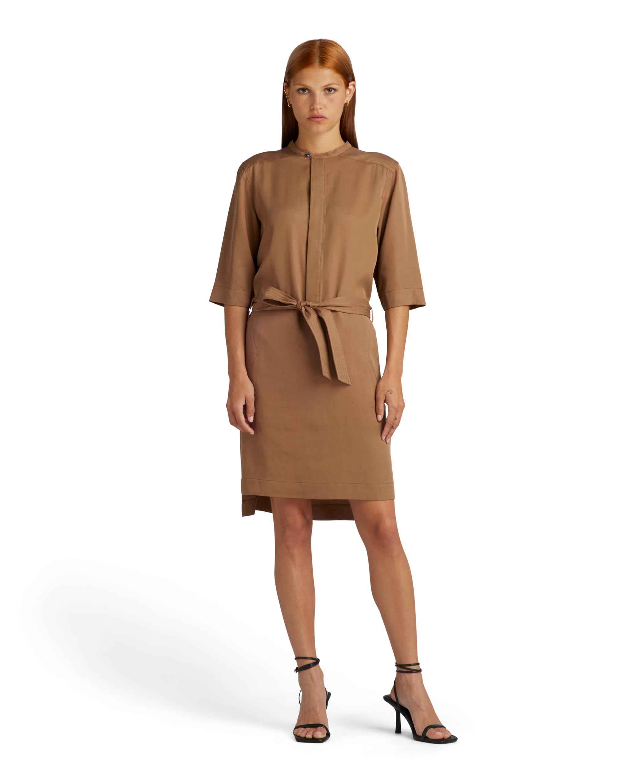 G-STAR Para Mujer Vestido Camisero Half Placket, Marrón (Toasted Coconut D24272-D521-G289), XL