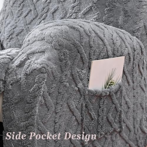 Image of JOKIVTOU Loveseat Recliner Covers 6 Pieces Reclining Sofa Slipcovers with Pocket& Elastic Bottom, 2 Seaters Lazy Boy Non Slip Love Seat Sofa Couch Slipcover, Thick Soft Feel, Washable