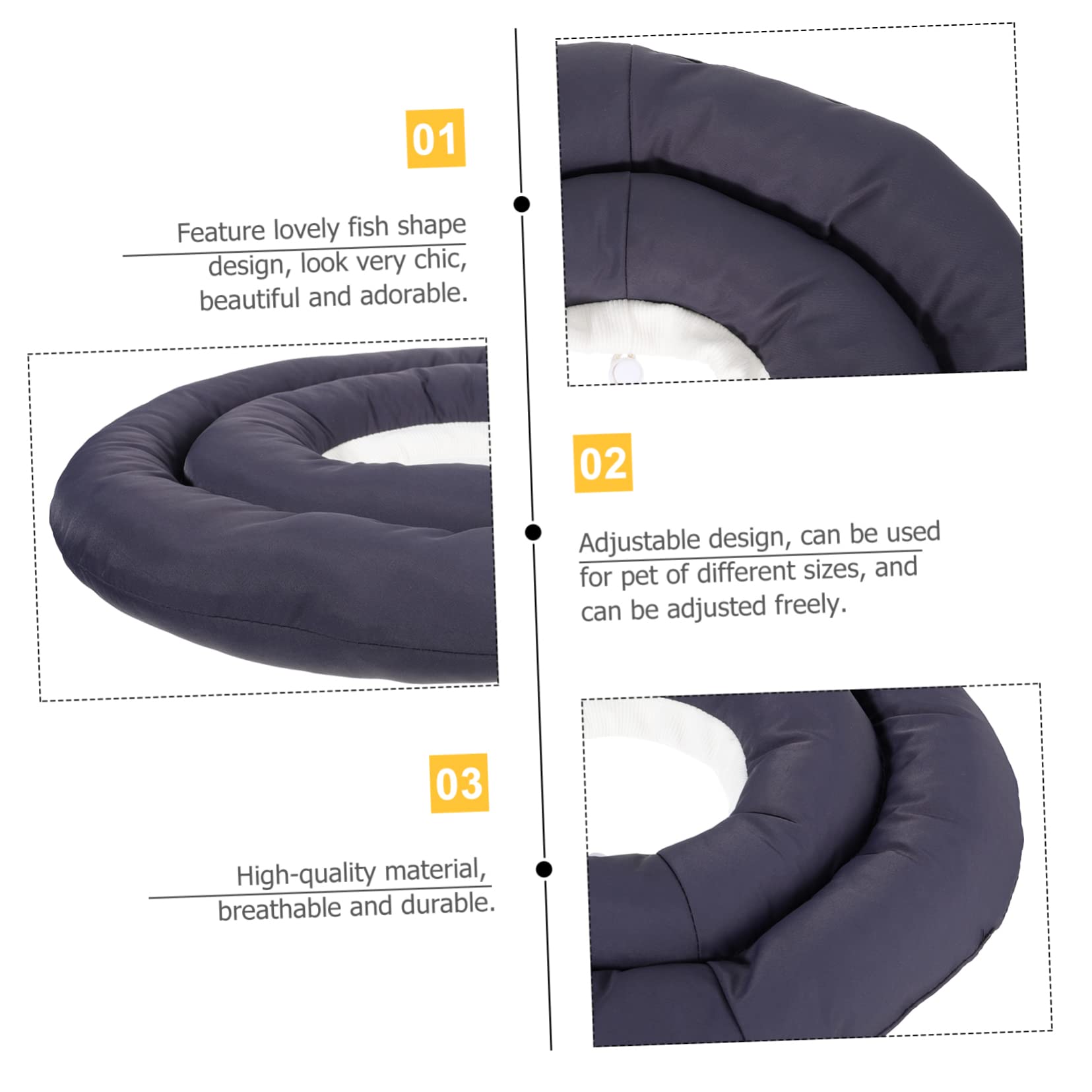 Housoutil 2piezas Collar De para Mascotas Collar Protector para Gatos y Perros Cono para Evitar Lamer Heridas Mediano Material y Secado Rápido