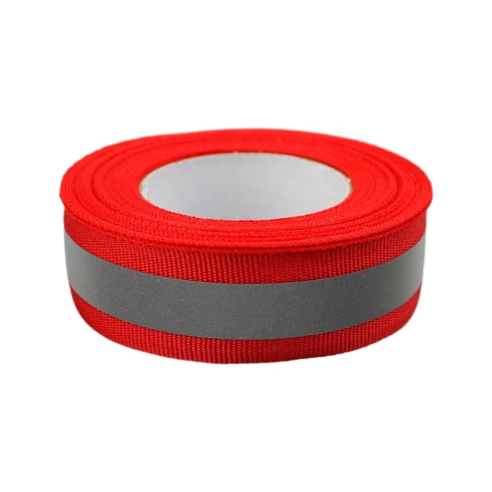 AMZBNEIDI High Visibility Reflective Fabric Tape, Reflective Sew-On Webbing Tape Multicolor 20x10mm 10m(Red)
