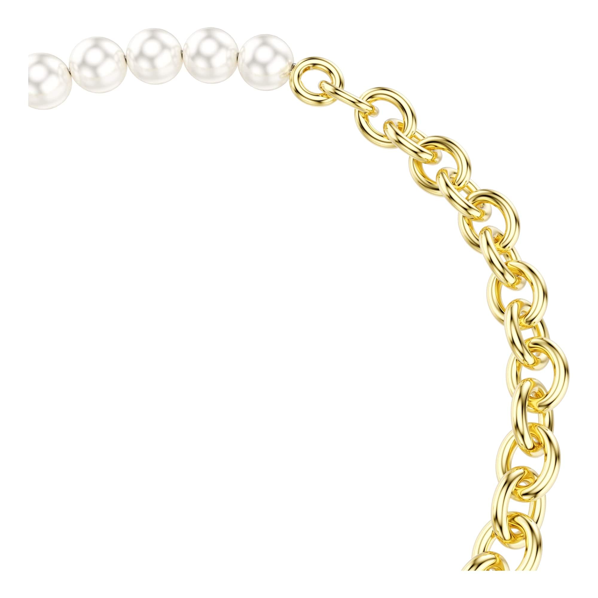 Swarovski Idyllia Collezione, Perla di cristallo, Bianco, Placcato tonalità oro