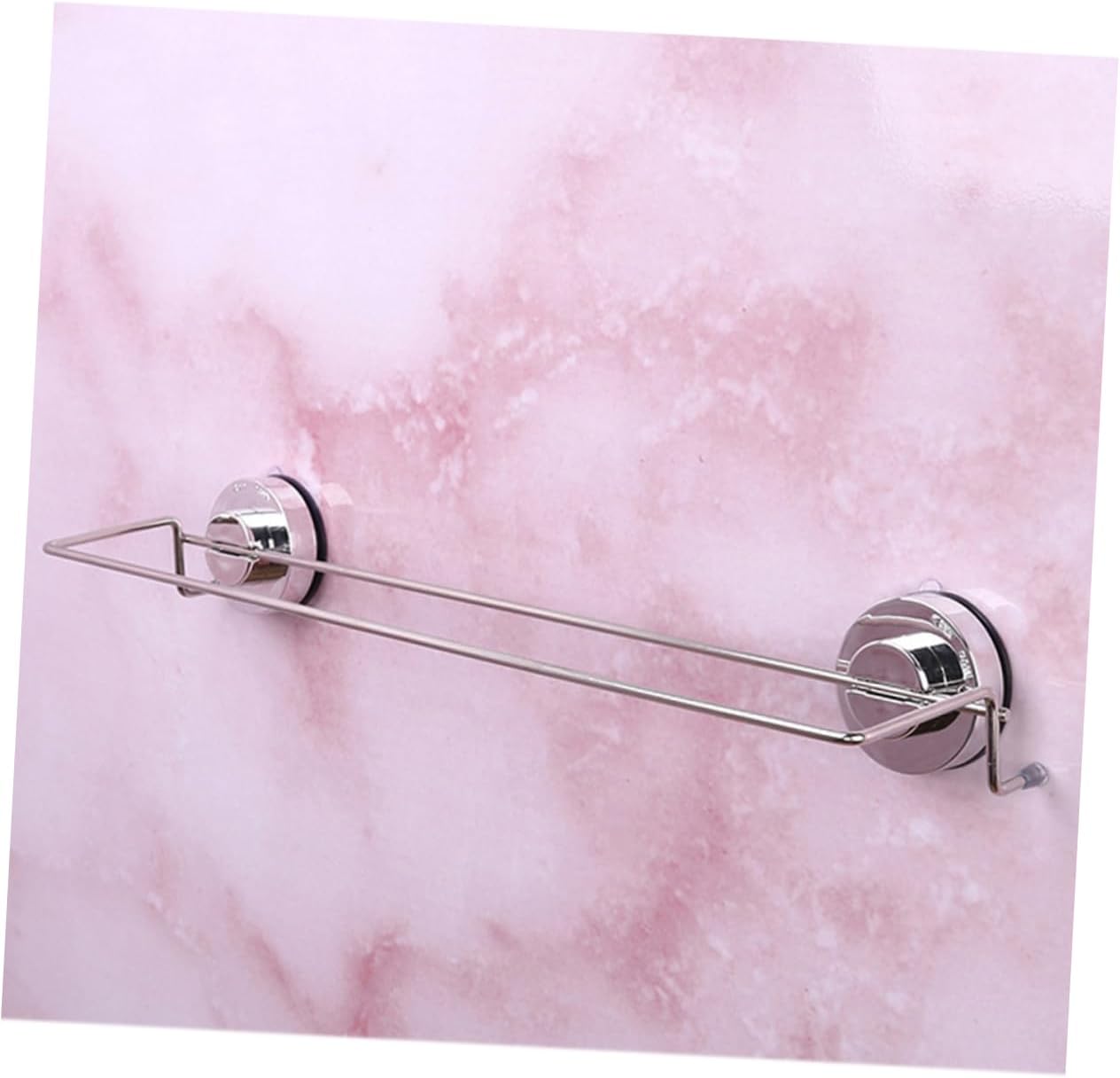 Suction Hanger Cup Double Stainless Steel Pole Rack Towel Bathroom