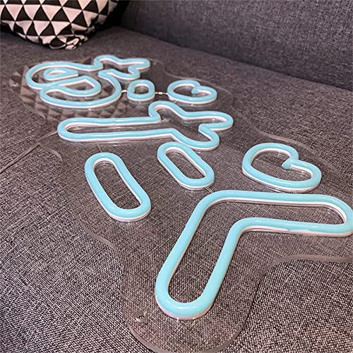 Letrero de neón japonés LED morado para decorar ambientes de juego y salones modernos 6