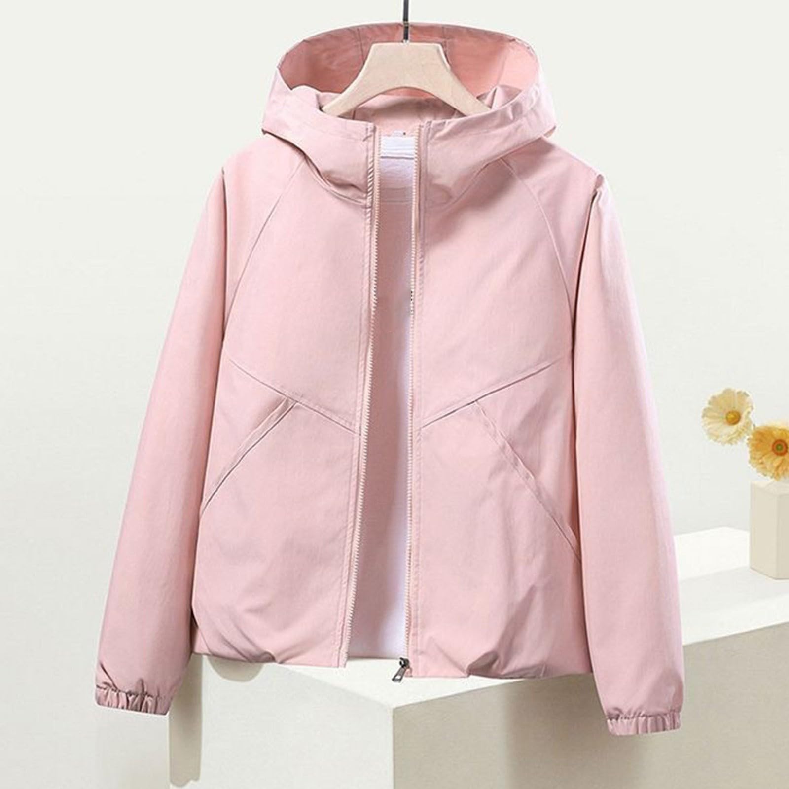 Sweat à capuche gris avec fermeture éclair pour femme