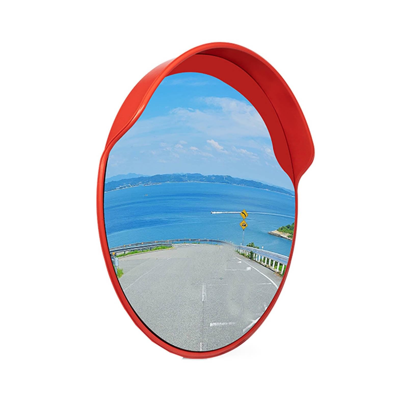 Espejo Convexo HD,Espejo De Seguridad Curvo Gran Angular 160° For Punto Ciego,Carcasa De ABS Y Superficie Espejo Suave De PC For Estacionamiento Casa En Garaje(55cm)