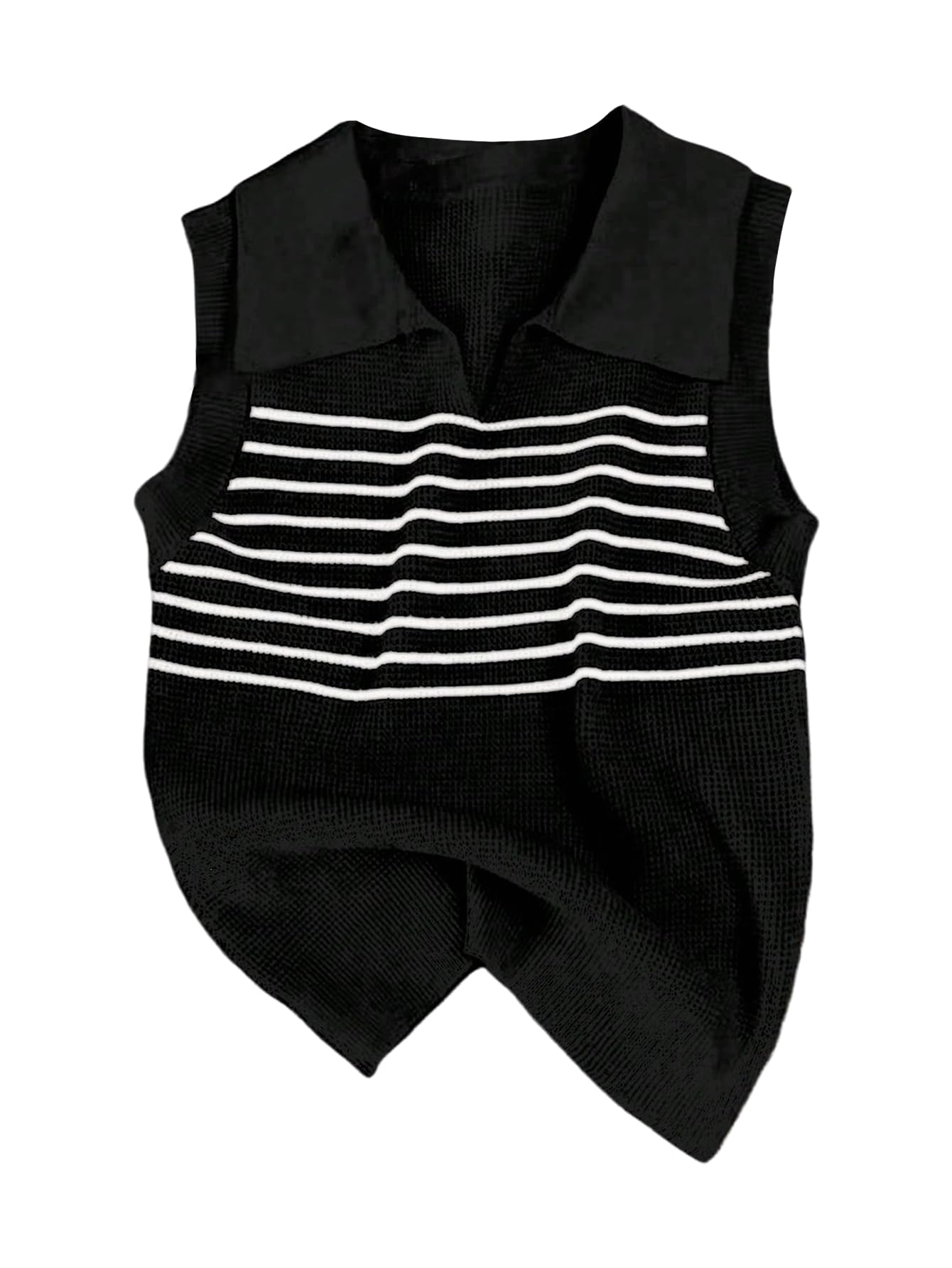 Verdusa Womens Old Money Clothes Striped Sweater Vest Tops Elegant Fall Sweater Top