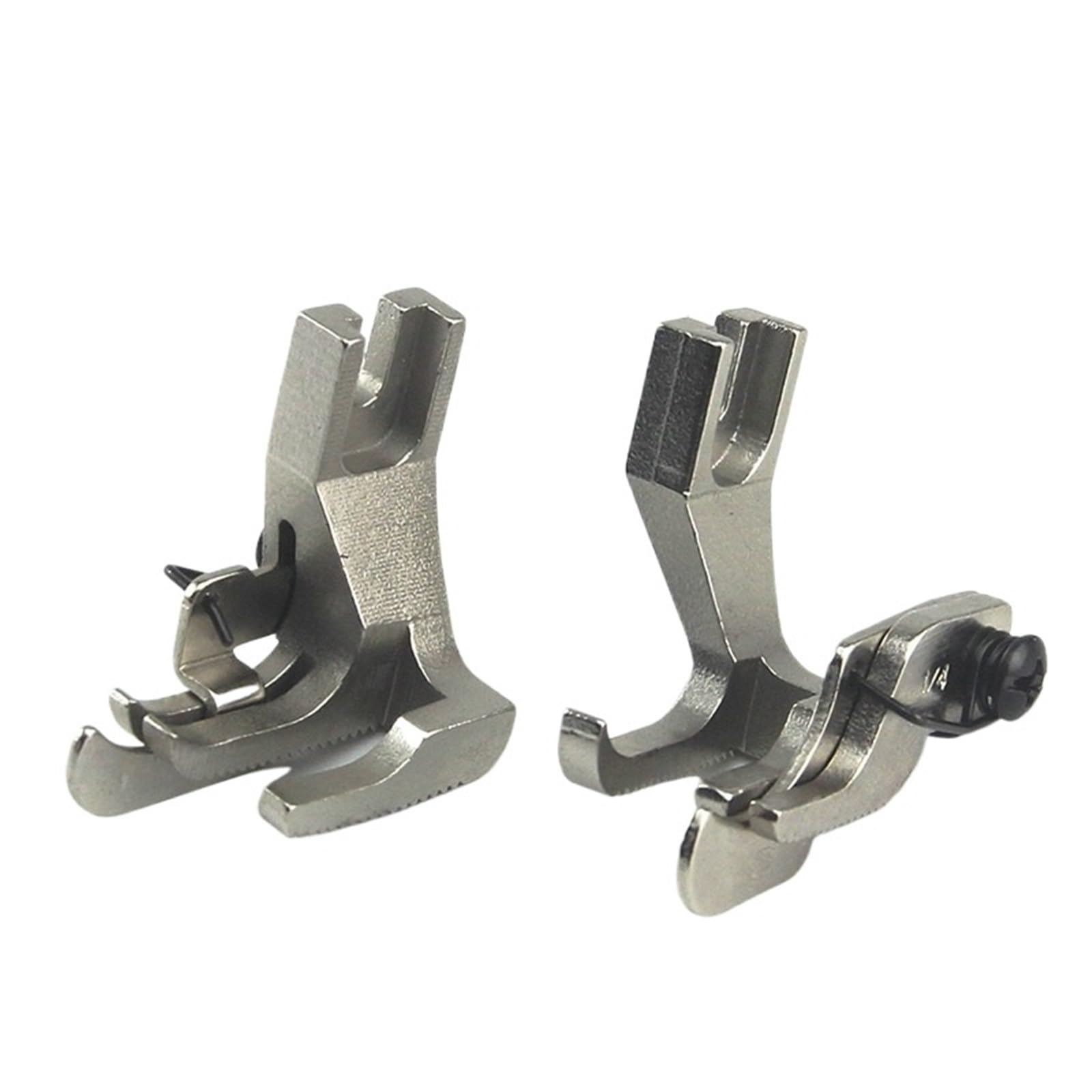 Pie de Carpeta Ajustable, guía de Doble Cuchillo con Resorte, Control de Borde de Pespunte for Costura Industrial, 1 ud.(3-8-L)