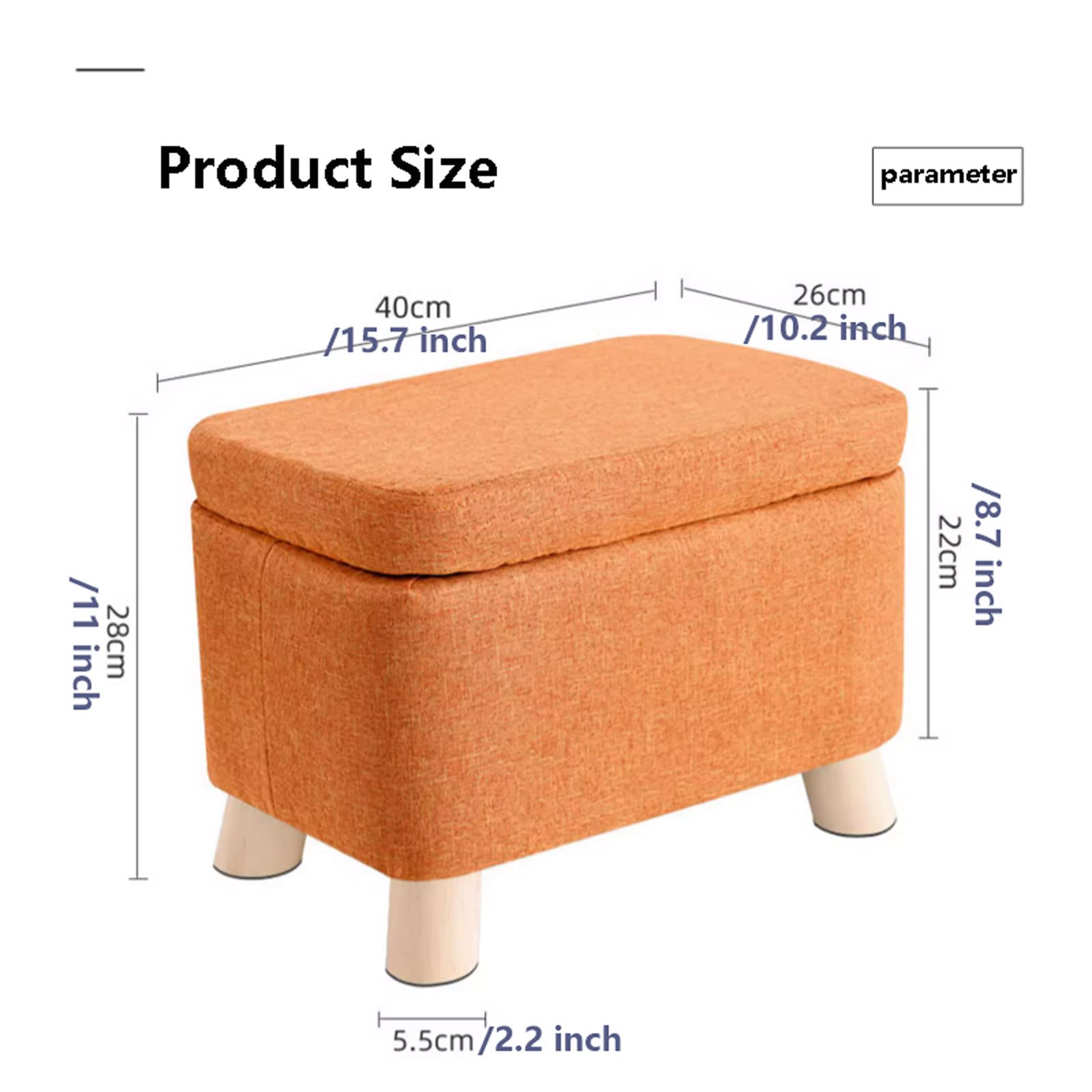 Amazon｜オットマン、フットスツール、ソファスツール、リネン生地