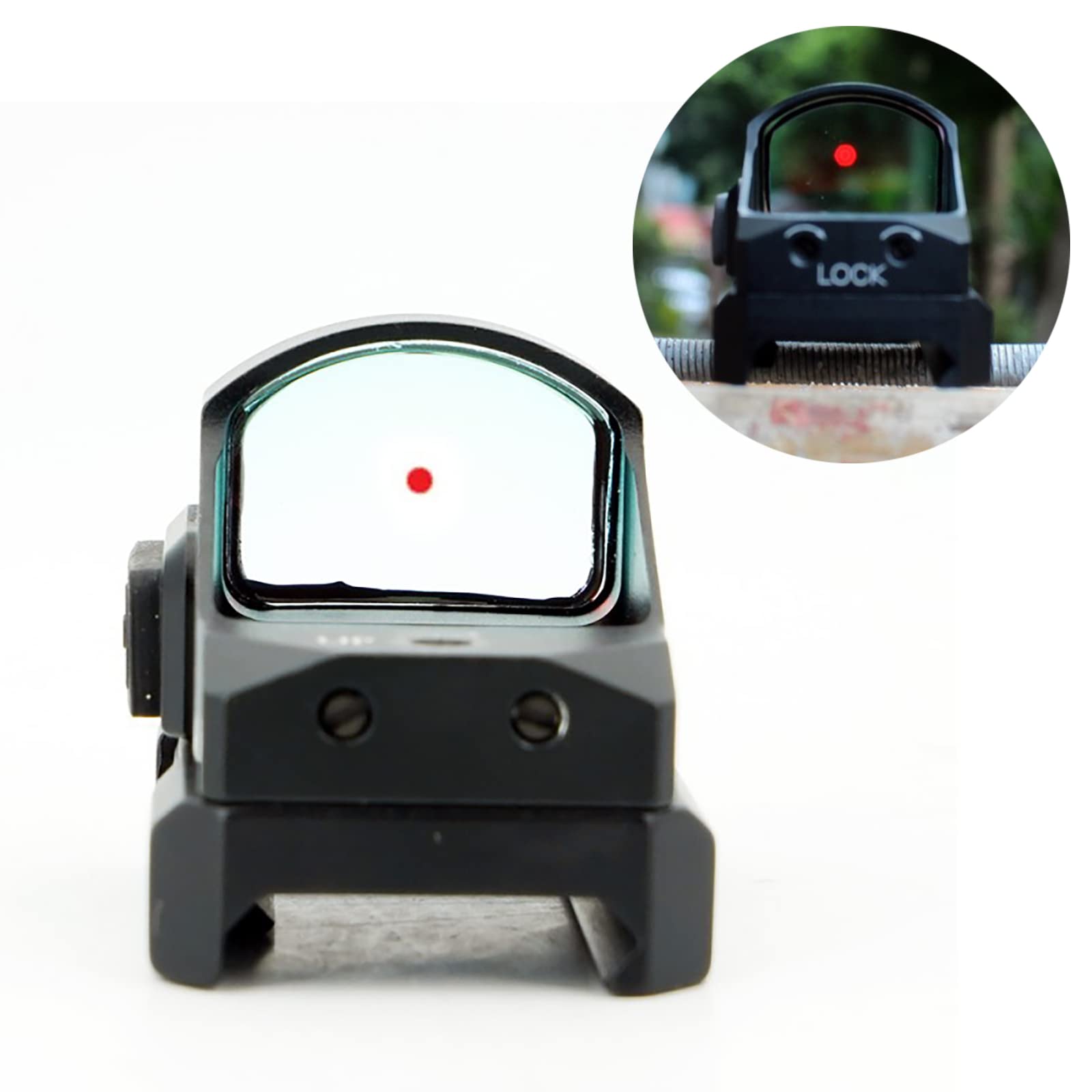 viseur Tactique à Point Rouge 3MOA avec Support de Pipe Picatinib de 20 mm, viseur à réflexion holographique Optique