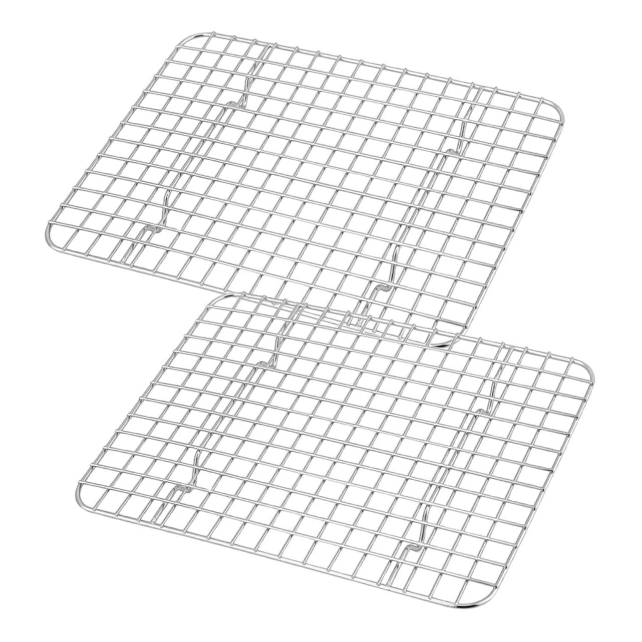 STOBAZA 2Pcs Cooling Racks Baking Rack for Even Air Circulation Thickened Design for Crispy Bread and Pastries for Home Baking