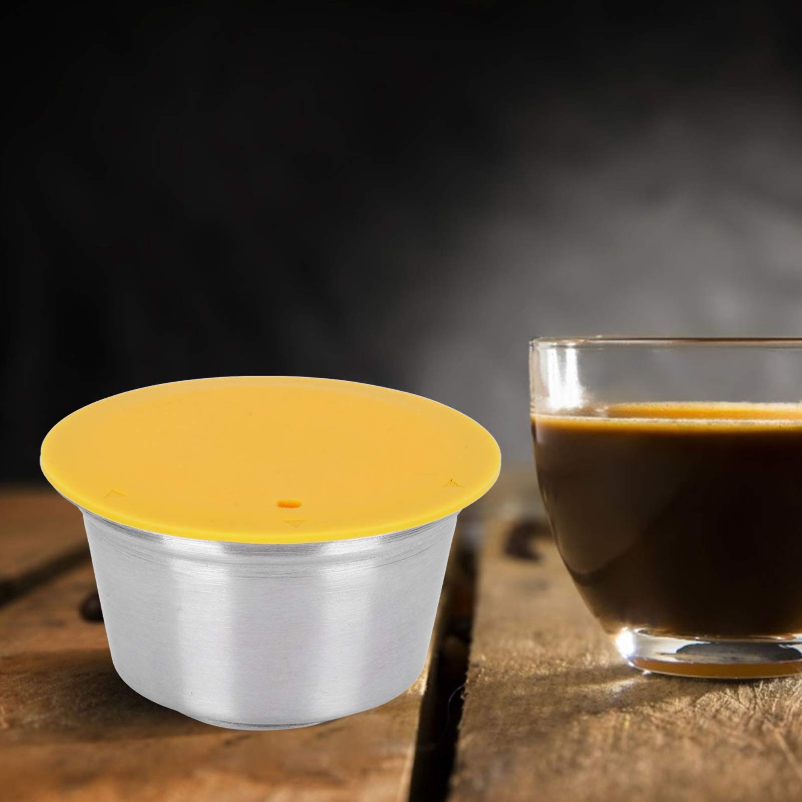 Amazon.co.jp: ステンレススチール コーヒーカプセル 53mm 詰め替え