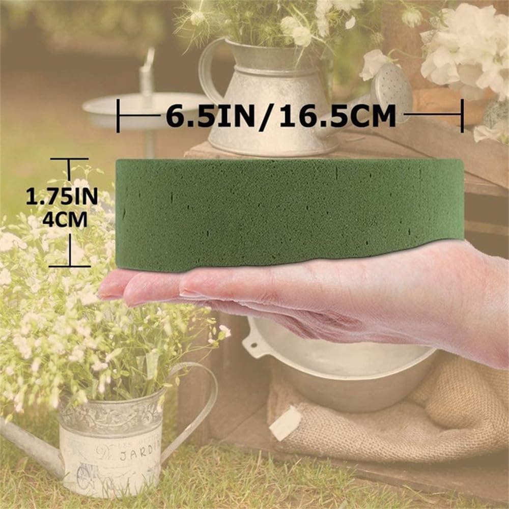 6 Packs Round Floral Foam Blocks 6.5 inch Large Dry Floral Foam for Artificial Flowers,Flower Foam Blocks for Wedding Aisle Flowers Party Decoration Floral Arranging (6.5 inch)