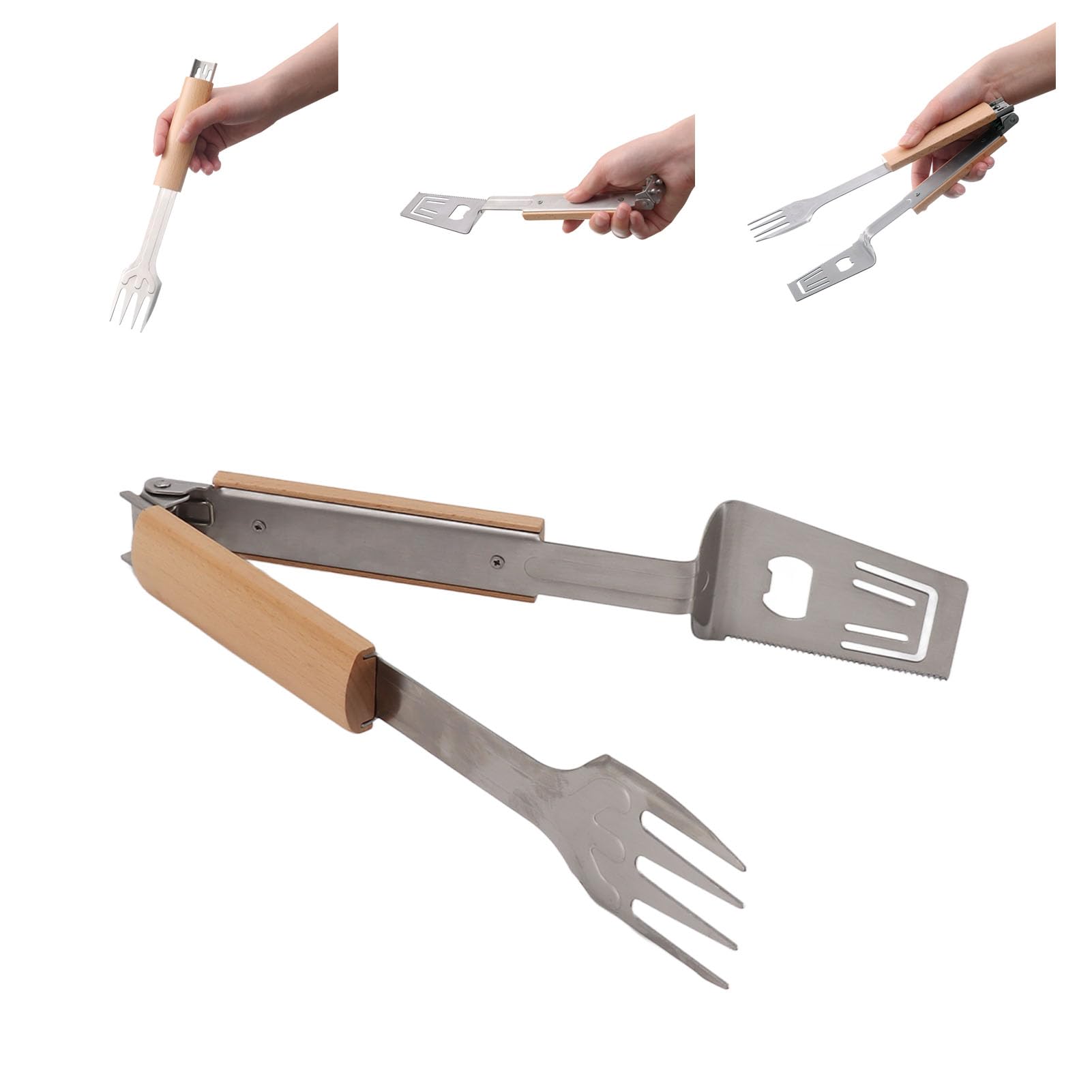 Operitacx Pasta Zange Edelstahl Mit Silikon – Grillzange, Servierzange, Vielseitige Küchenzange 25 Cm