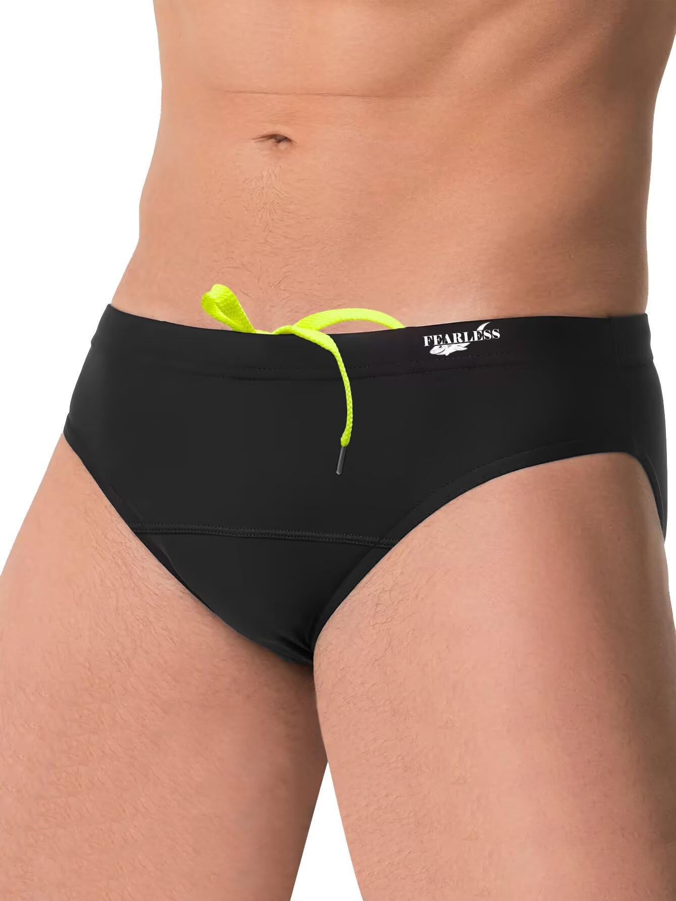 Bikini para hombre tipo slip de corte bajo y color liso con cordon ajustable 6
