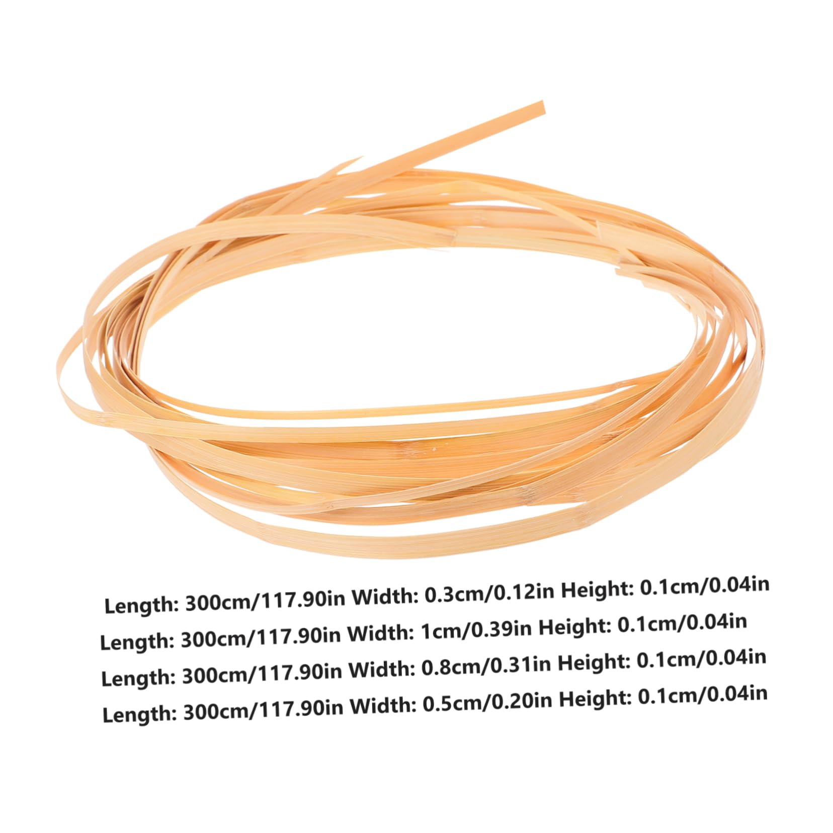 Uonlytech 4 Rolls Natural Wood Strips for DIY Projects Flat Cane Weaving Material for Baskets Chairs Wedding Decor Sustainable Crafting Supplies Multiple