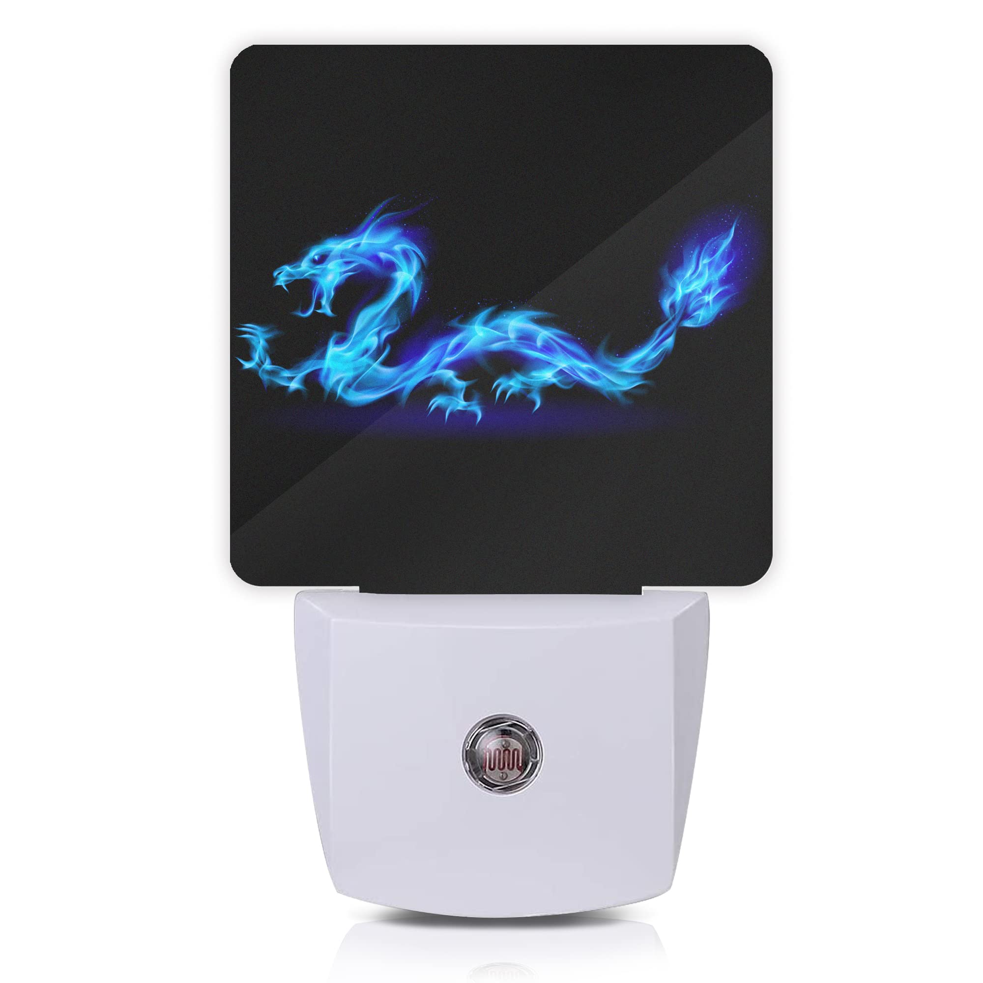 Blue Dragon Night Light,Plug in Night Lights 0.5W Sleep Friendly for Boys Girls Led Night Light Dusk to Dawn Sensor Nightlight for Stairway/Hallway/Bedroom