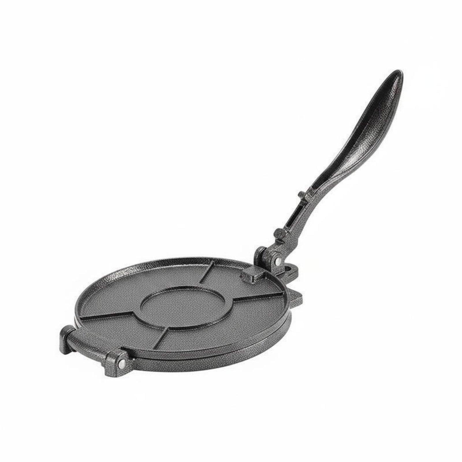 aluminum tortilla press labor saving manual tortilla maker easy to use dumpling flatbread maker for restaurant, bakery black l
