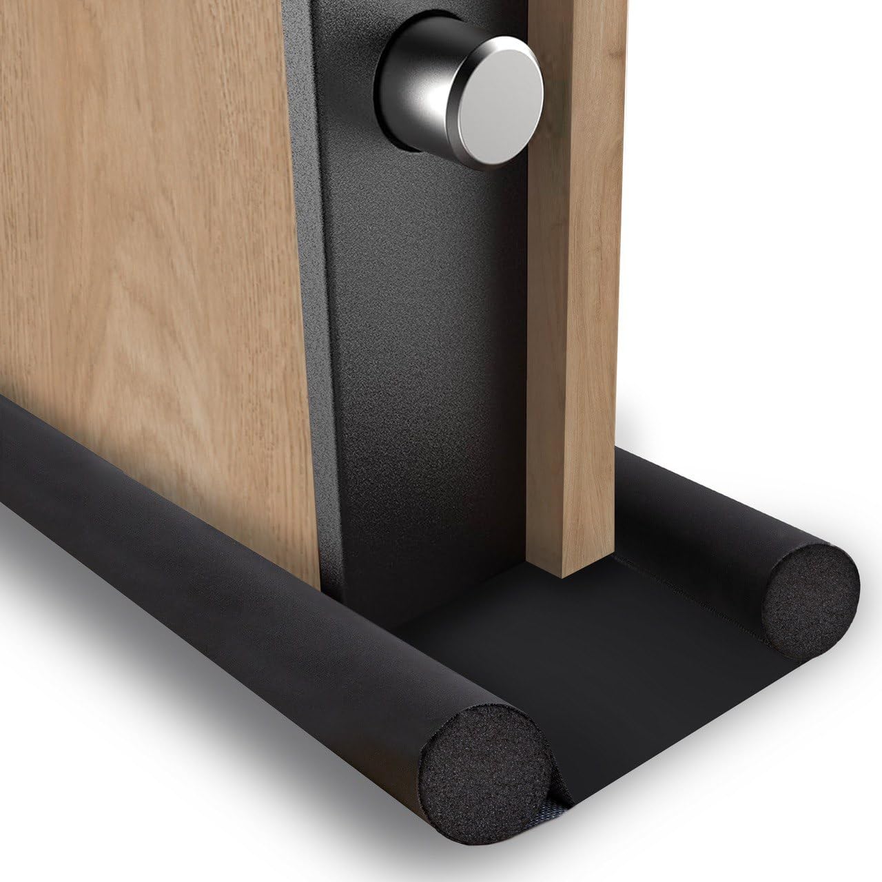Burlete bajo puerta blindada o entrada de hasta 10 cm de grosor – Longitud de la salchicha 90 cm (para puertas con grosor de 10 cm)