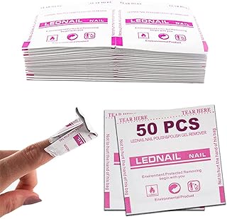 Sponsored Ad - Aerial Nail Box 50 PCS One Step Nail Polish Remover Wipes Non-Toxic Cruelty-Free Soak-off Removal Pads Wrap...
