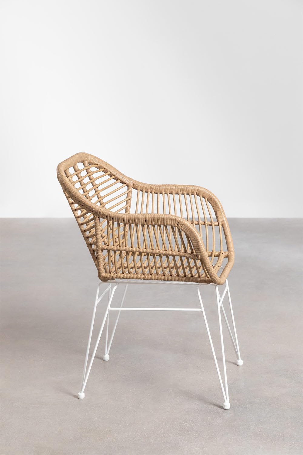 SKLUM Lot de 4 chaises de Salle à Manger en rotin synthétique Zole