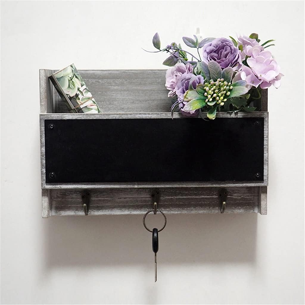 Key Rack Small Blackboard Wall-Mounted Storage Decorate The Doorway Hook Key Holder Wall Decoration (Color : B Size : 30209.5cm) (A 30 * 20 * 9.5cm)