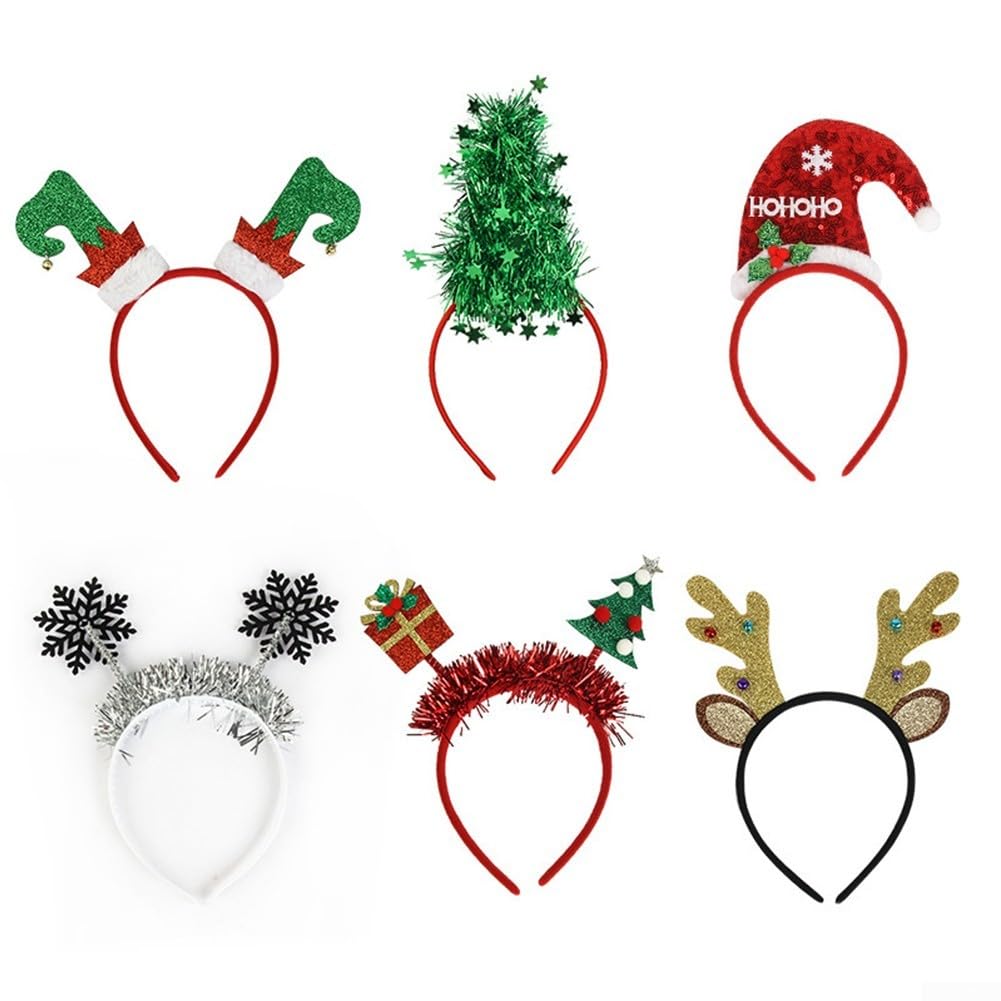 HomeVortex Christmas Headbands Reindeer 6PCS