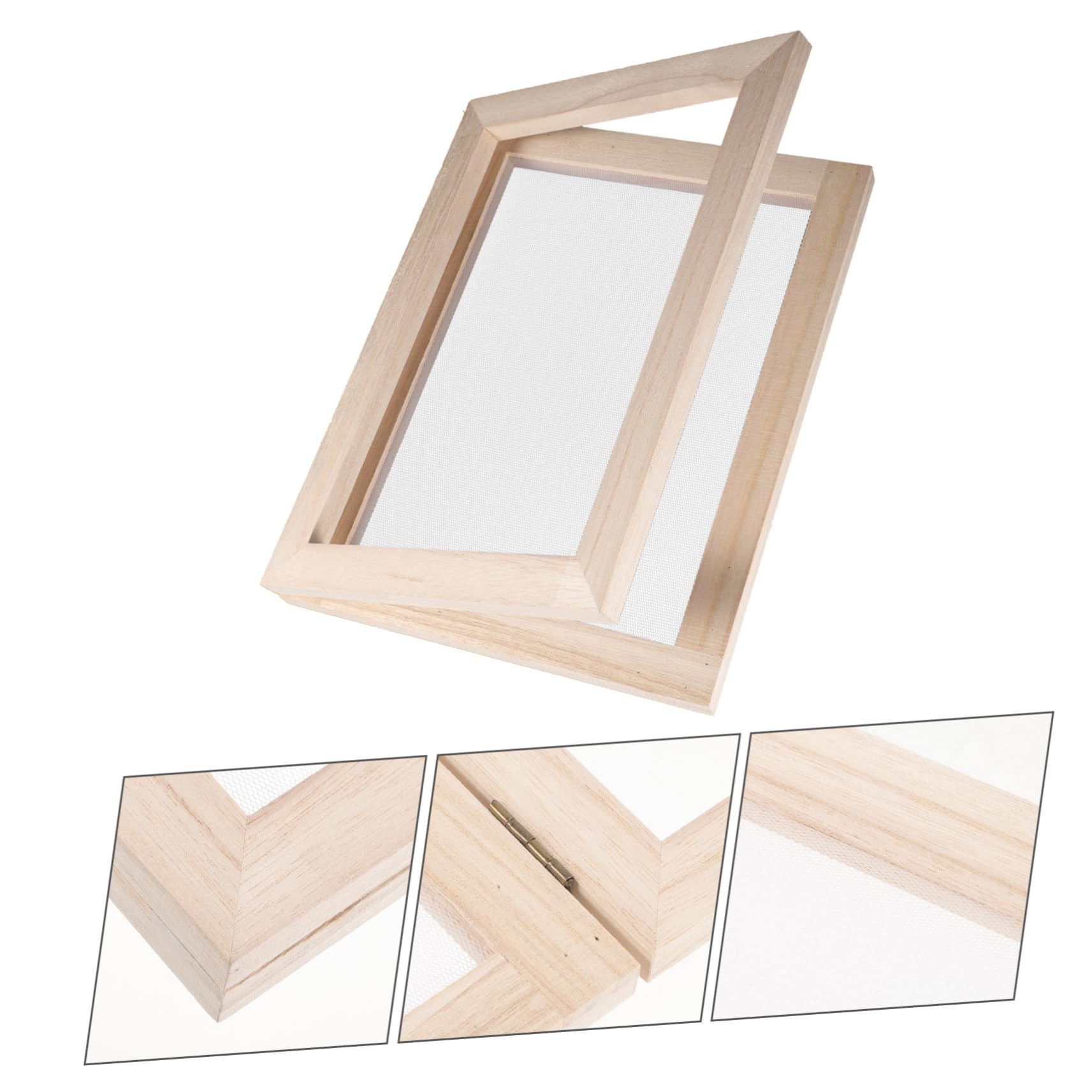 FUNOMOCYA DIY Paper Making Frame for Boys and Girls Making Mold Frame Kit Paper Crafting Screen Wooden Handicraft Frame Enhance Parent-Child Bonding