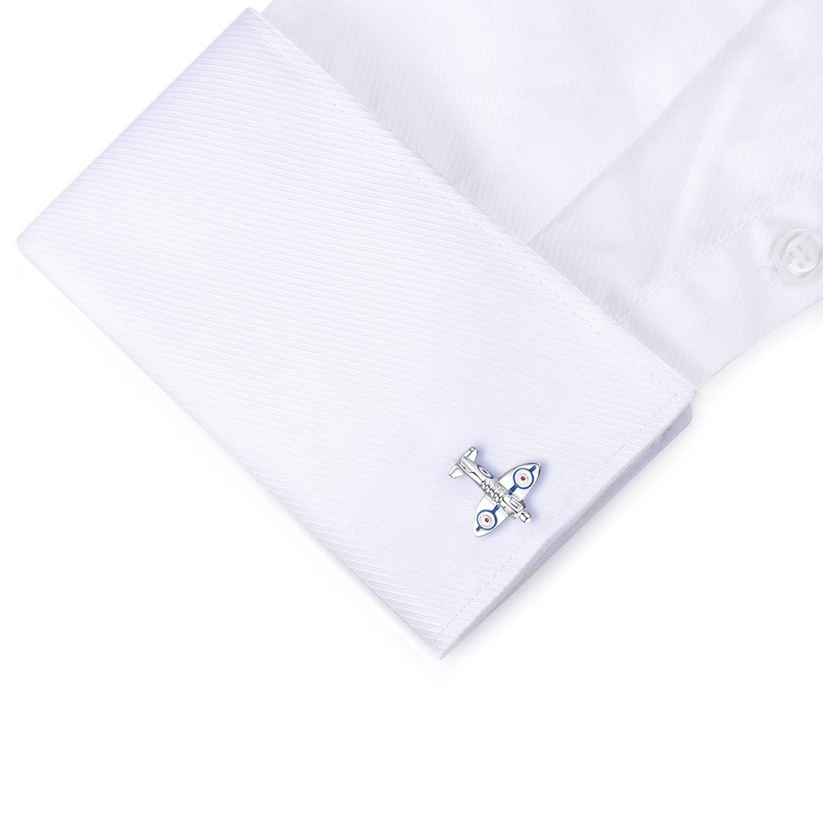 Honey Bear Aviones Gemelos de hombre camisa,aeronave air plane aircraft de negocios de acero inoxidable gemelos (1)