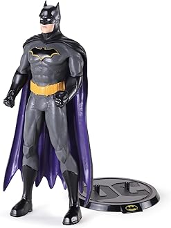 The Noble Collection DC Bendyfigs Batman - Officially Licensed 7.5in (19cm) DC Bendable Toy - Posable Collectable Doll Figures With Stand - For Kids & Adults - Gifts For Batman Fans