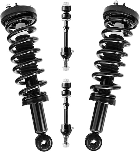 Detroit Axle - Kit de puntales delanteros 2WD para Ford F-150 2005-2008 Lincoln Mark LT 2005-2008, 2 puntales con muelle helicoidal, 2 enlaces de
