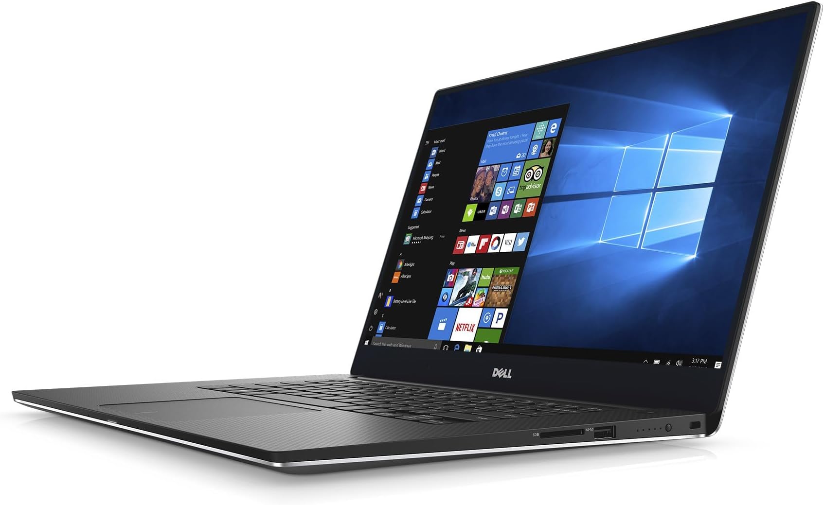 Dell XPS9560-5000SLV-PUS 15.6" Ultra Thin and Light Laptop with 4K Touch Display, 7th Gen Core i5 ( up to 3.5 GHz), 8GB, 256GB SSD, Nvidia Gaming GTX 1050, Aluminum Chassis