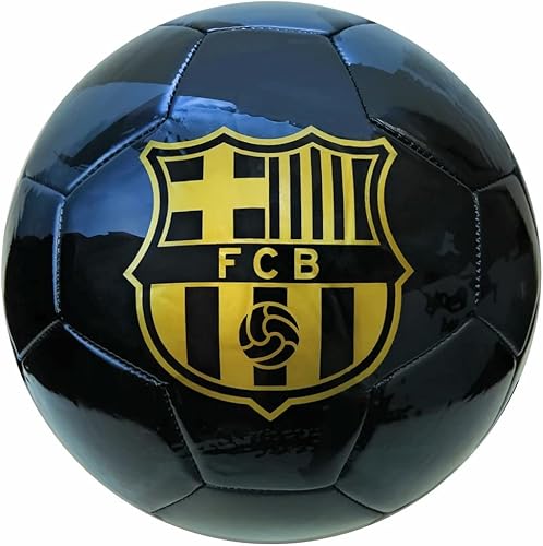 Balón de fútbol Barcelona, talla 5, color negro, perfecto para aficionados y jugadores