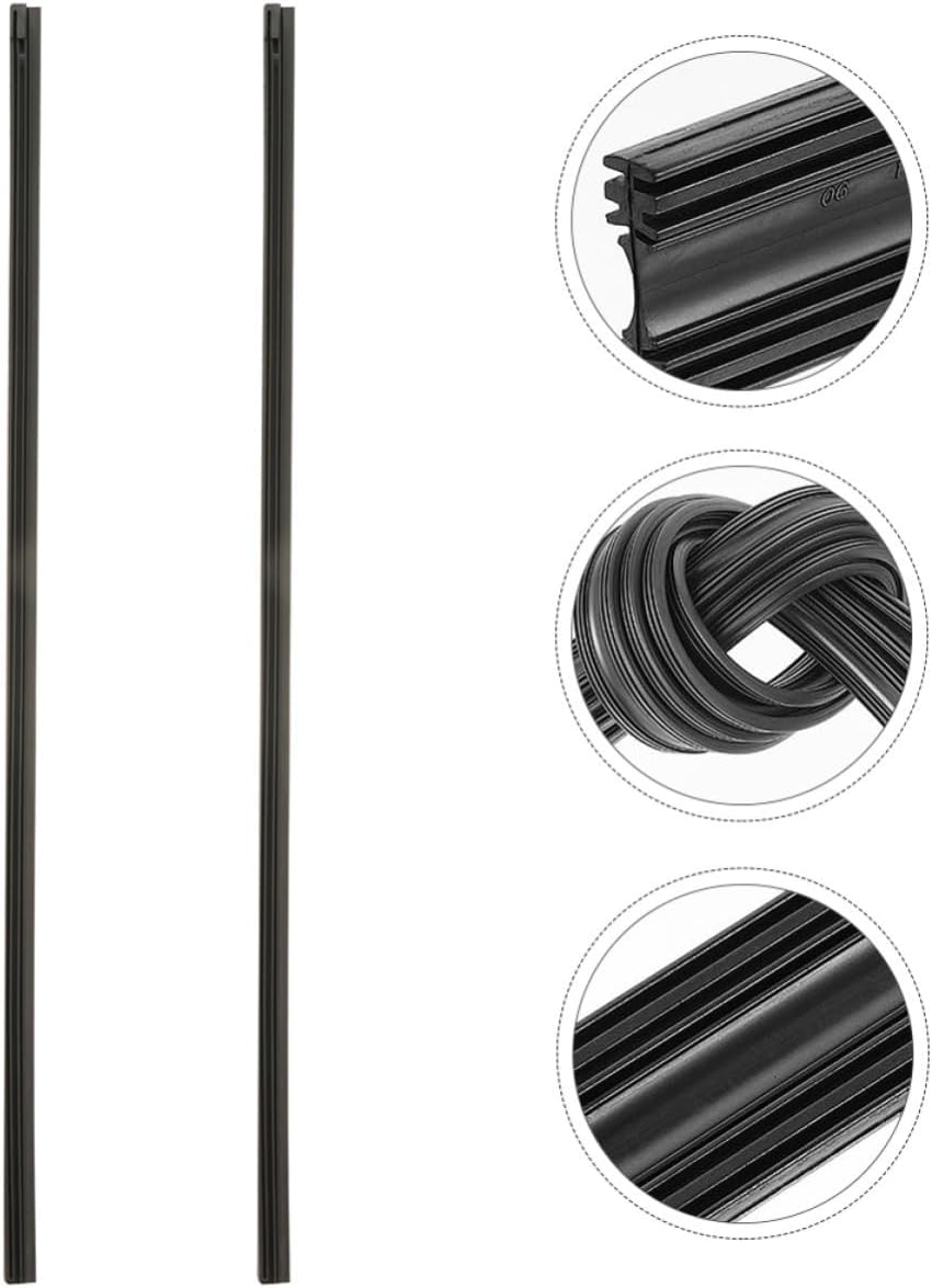 2pcs 16-inch Windshield Wiper Strips with Bone, Automotive Rubber Replacement Strips for Car, All-season Universal Wiper Refills