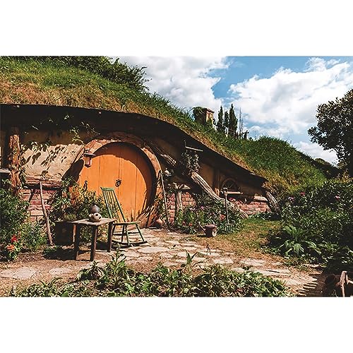 YongFoto 3x2m Building Vinyl Photography Backdrop Cultural Architecture Famous Hobbit Door In New Zealand Background Lover wedding Date Money Moon Portrait Photo Props