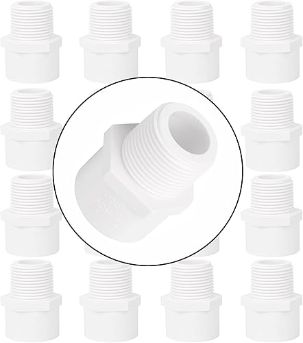 Miniatura 26 de Paquete de 20 Niples de PVC de 3/4 Pulgada con Rosca Macho, Adaptador Conector de Acoplamiento (Macho x Macho) 3/4" PVC NPT Acoplamiento de Rosca