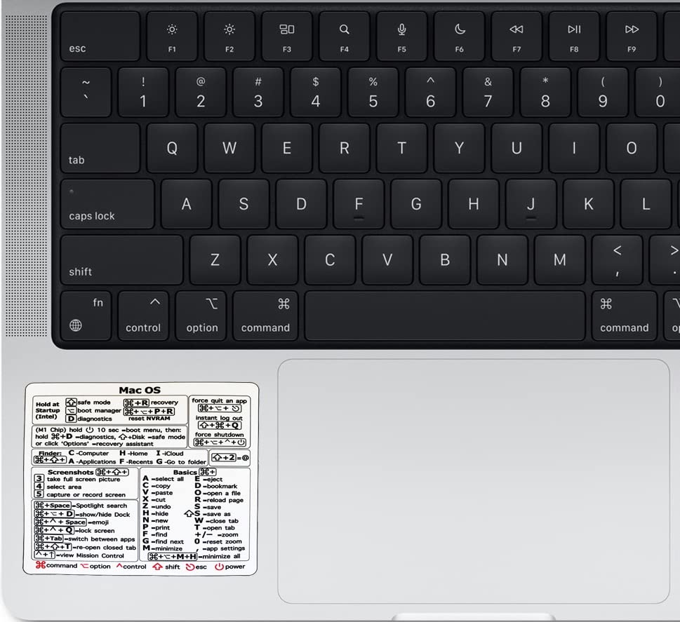 Jesra antifading Mac OS Shortcut Key vinly Sticker (Black+White) - Pack of 2 (B0BQN8LTN8) Amazon Price History, Amazon Price Tracker