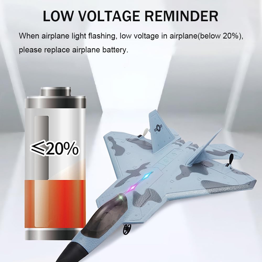 RC-Flugzeug F22 Raptor Modell 2CH LED RTF P530 RC Jet 2,4 GHz RC-Flugzeug Segelflugzeug mit 2 Batterien