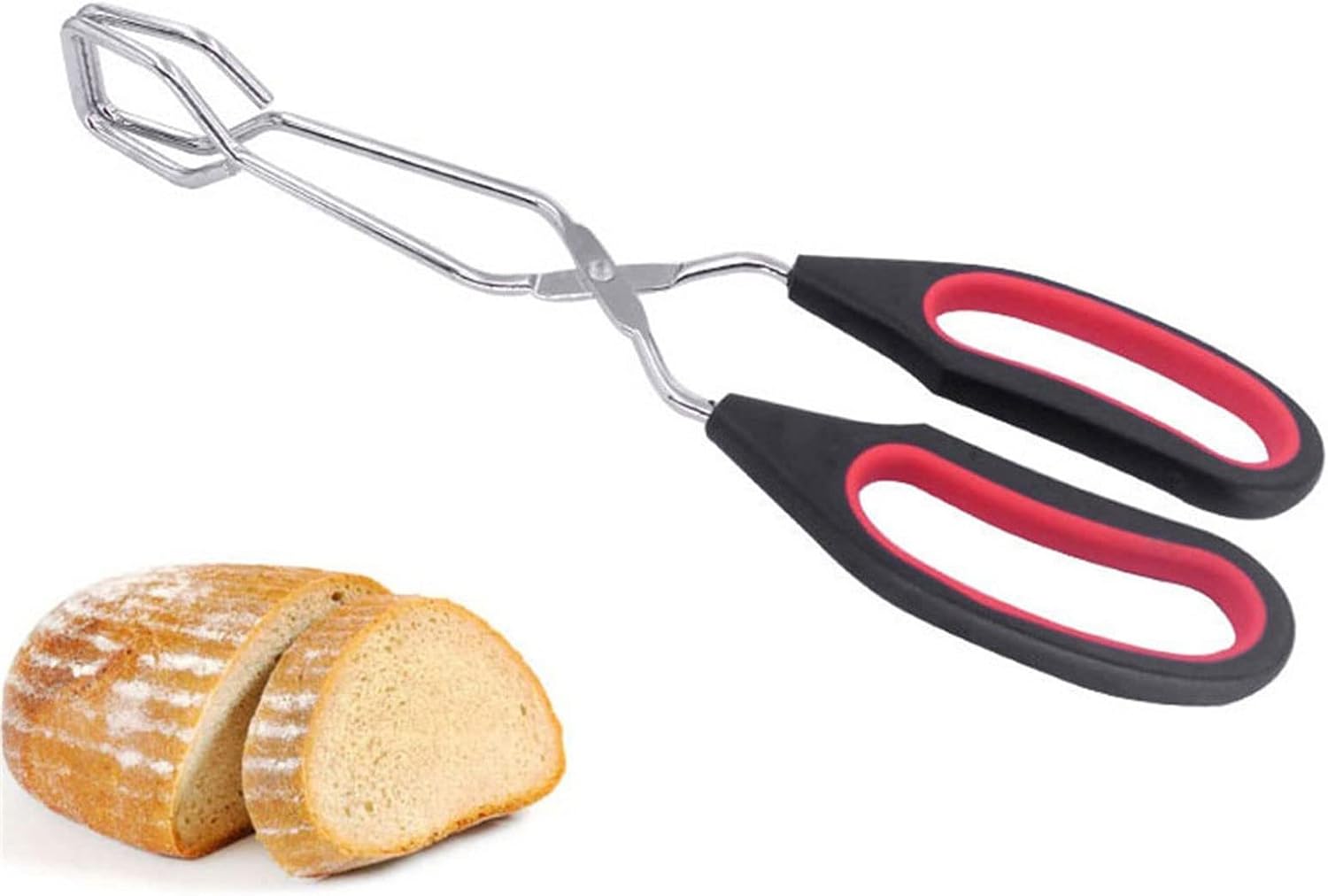 Cooking Tongs BBQ Tools BBQ Pliers BBQ Food Tongs Long Handle Scissors BBQ Bread Clips Kitchen Grill Tongs BBQ Accessories (Small)