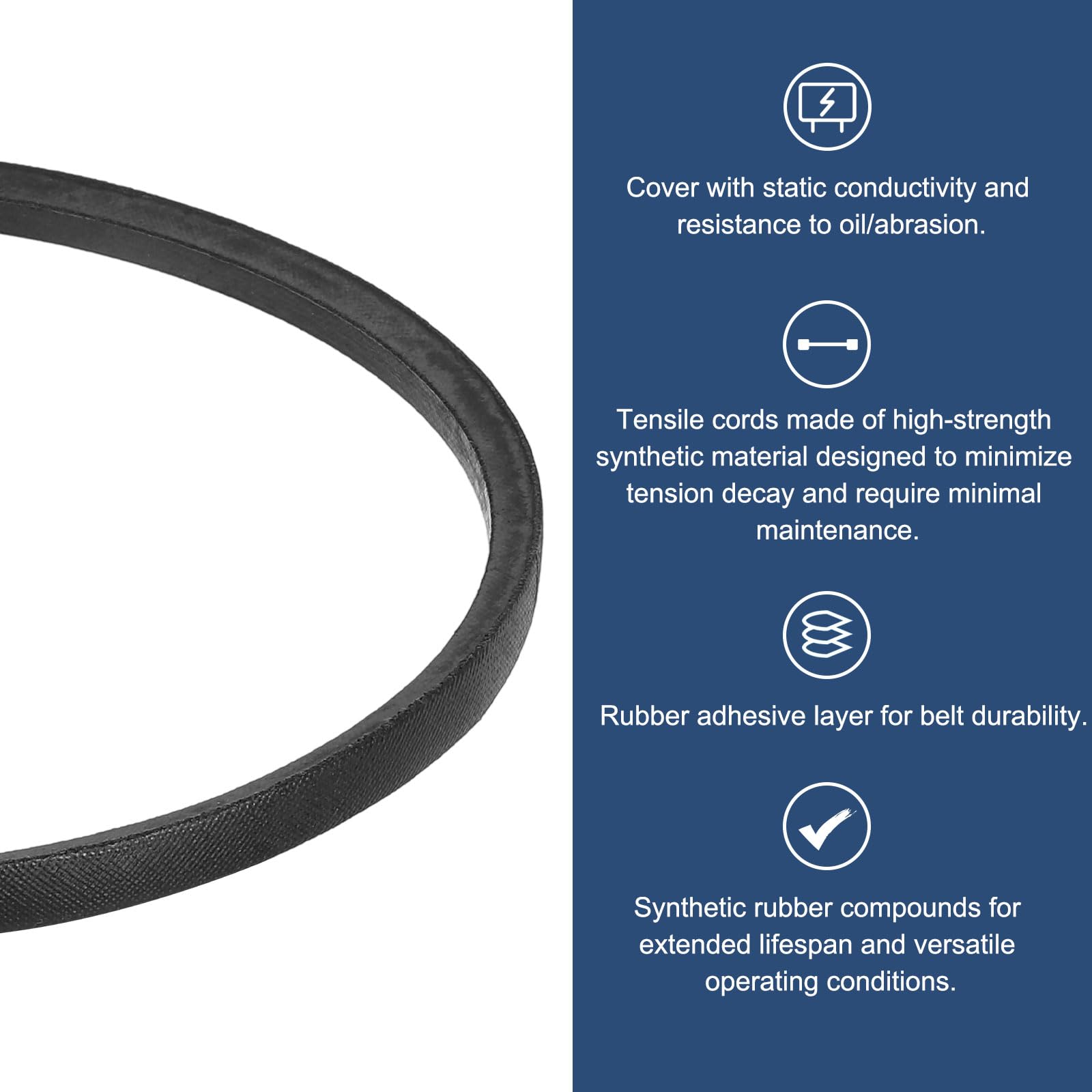uxcell uxcell 3L230 Classic Wrapped Rubber V-Belt, 23"(584mm) Outside Circumference, 3L Profile V Belt 3/8" Width 7/32" Height in use