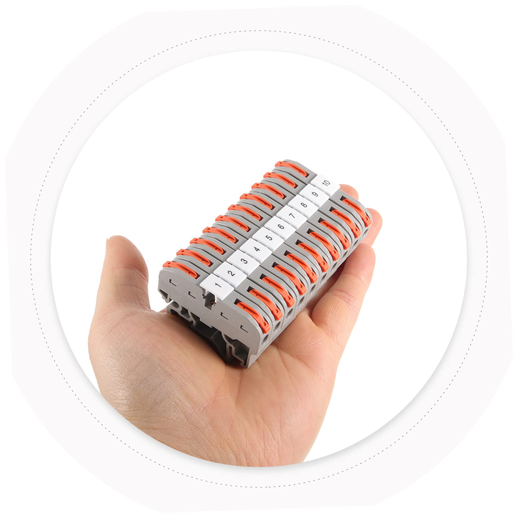 Gatuida 30sets Connettori Rapidi Per Cavi Elettrici Morsettiere Din Per Flessibili e Rigidi Facile Installazione e Utilizzo Armadi Di Distribuzione e Macchinari