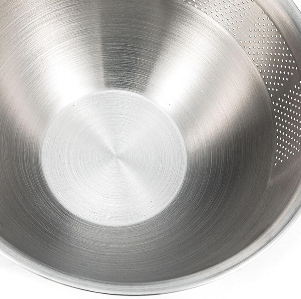 Stainless Steel Basin Salad Bowl, Vegetable Fruit Washing Bowls for Stainless Steel Mixing Bowl Dough Kneading and Kitchen Metal Bowls(Size:25 * 12CM,Color:Silver)